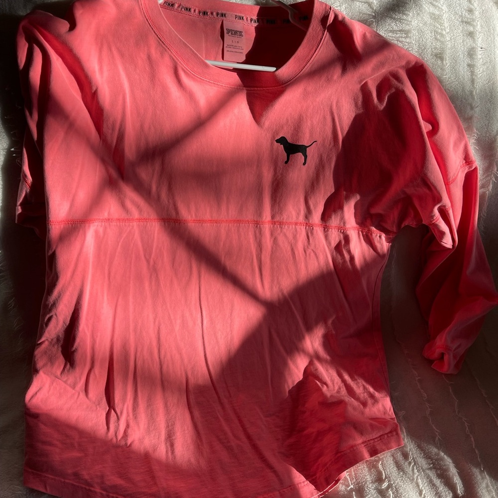 Pink thick long sleeve shirt